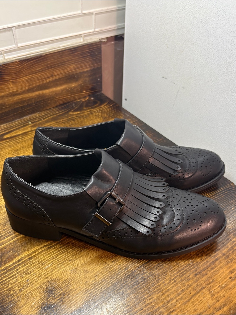 Wanted Black Tassel Loafers Size 10